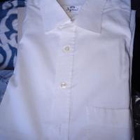 Camicia bianca Ingram di cotone a manica corta.