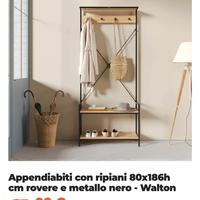 Appendiabiti con ripiani
