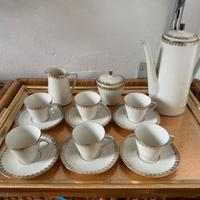 Servizio caffe’ vitange decorazione oro ‘20