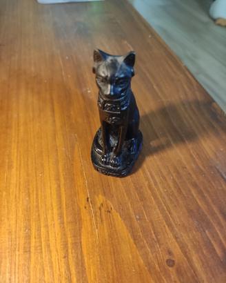 Statuina Gatto Egizio Bastet Nero in Resina / Piet