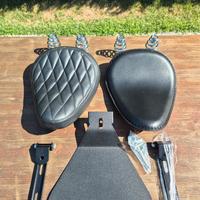 Coppia di selle singole stile vintage per moto 