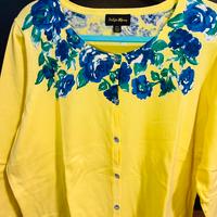 Cardigan elegante giallo tg. XXL “ Indigo Moon “