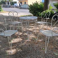 Set da giardino vintage in ferro