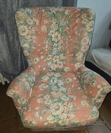 2 Poltrone con Fantasia Floreale Shabby Chi