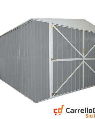 Box acciaio garage lamiera 360x600 grigio chiaro