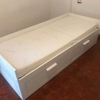Divano letto singolo ikea brimnes con materasso