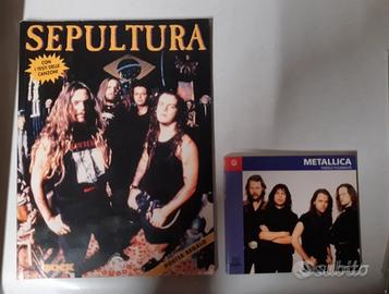 kit 2 libri Sepultura  + Metallica testi canzoni 