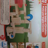 Pista biglie in legno