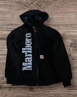 Giacca zip carrhart x marlboro nera