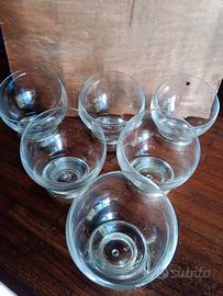 servizio Vintage coppe cristallo e argento 