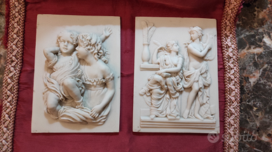 Due bassorilievi in schiuma di mare