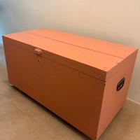 Baule legno colore cipria, terraccotta