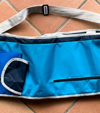 Porta canne da pesca a tracolla con tasche