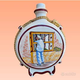 Fiaschetta Decor Colombia Vintage  Dipinta mano