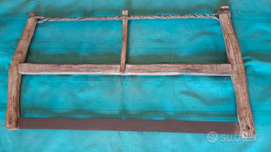 Sega antica segaccio da falegname in legno