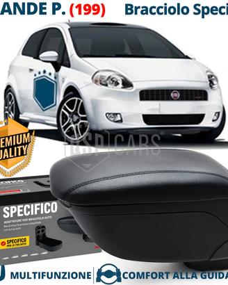 Bracciolo Per Fiat Grande Punto SPECIFICO in Pelle
