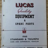 Catalogo ricambi LUCAS per auto d'epoca anni 60