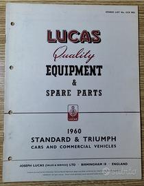 Catalogo ricambi LUCAS per auto d'epoca anni 60