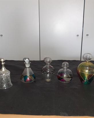 MINI BOTTIGLIE in VETRO + CAMPANE  CRISTALLO