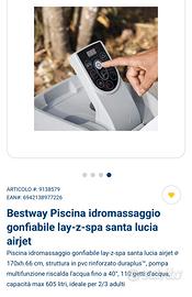 Piscina idromasaaggio riscaldabile fino a 40 gradi