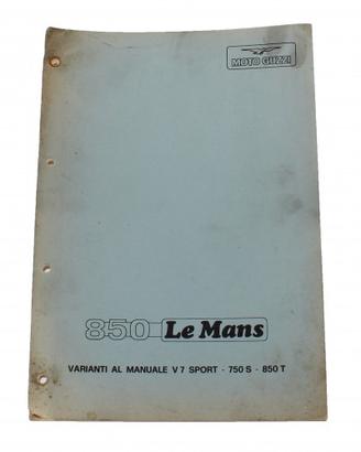 Variante manuale officina moto Guzzi 850 Lemans