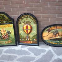  3 quadri 3D stile bar americano 