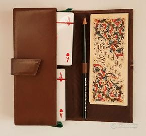 Carte da bridge poker - set in pelle