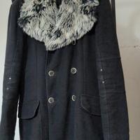 Giacca/cappotto da uomo doppio petto e pelliccia