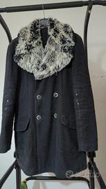 Giacca/cappotto da uomo doppio petto e pelliccia