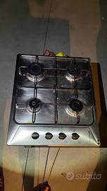 Piano cottura a gas Fratelli Onofri inox 4 fuochi