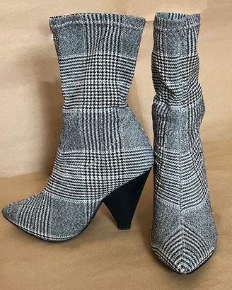 Stivaletti a calza Up Collection pied de poule 36