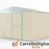 Box struttura lamiera Acciaio 327x307cm avorio