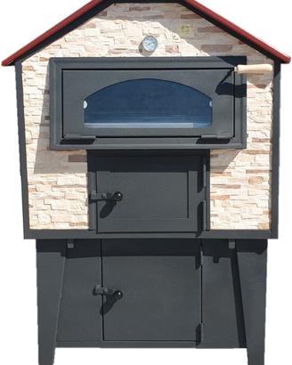 Forno a legna refrattario Premium con vano legna