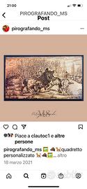 Quadri pirografati