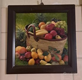 quadrino da cucina, con frutta