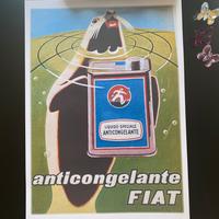 Poster vintage Fiat stampa meccanico
