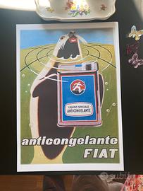 Poster vintage Fiat stampa meccanico