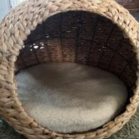 Cuccia gatto in vimini