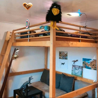 Letto soppalco FJELDAL IKEA in legno prima serie