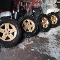 4 cerchi in lega 17 jeep wrangler con pneumatici