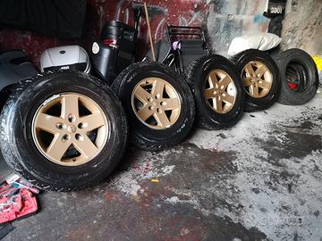 4 cerchi in lega 17 jeep wrangler con pneumatici