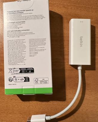 Adattatore Belkin USB-C a Ethernet 2.5Gb