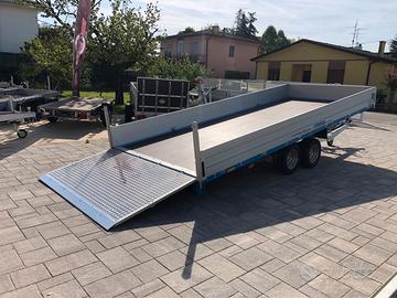 Rimorchio basculante con rampa per mezzi auto cose