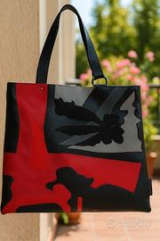 📌 Borsa artigianale in vera pelle – Design patchw