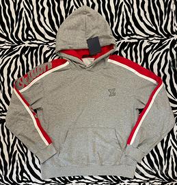 Felpa Louis Vuitton, grigia e rossa, taglia M