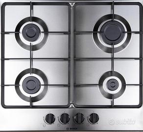 Piano cottura Bosch a gas 4 fuochi in acciaio inox
