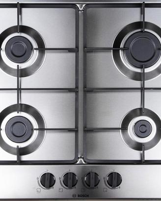 Piano cottura Bosch a gas 4 fuochi in acciaio inox