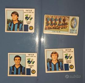 Figurine Panini dell'Inter anni 70 con velina