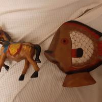 Animali in  legno massello