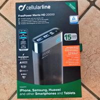 Power Bank Cellularline 20.000 mAh Nuovo Sigillato